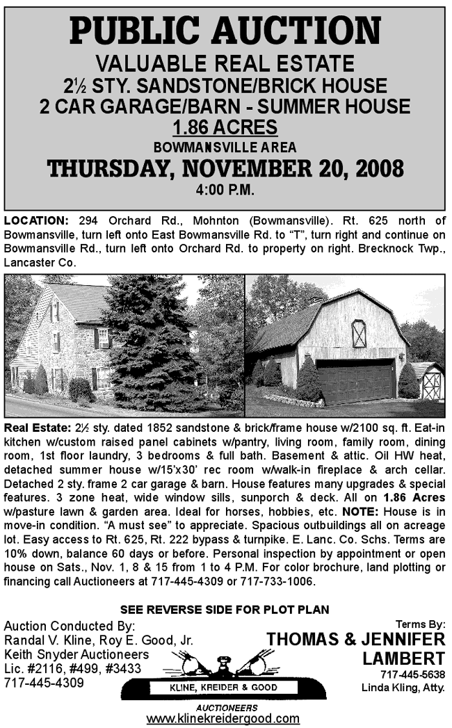 Public Auctions Lancaster PA Real Estate Auctioneers Farm Antiques