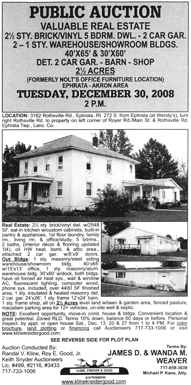 Public Auctions Lancaster PA Real Estate Auctioneers Farm Antiques Auctions